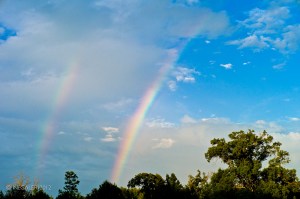 Battle of the Neches Memorial Day 36 - Double Rainbows at the Site 1
